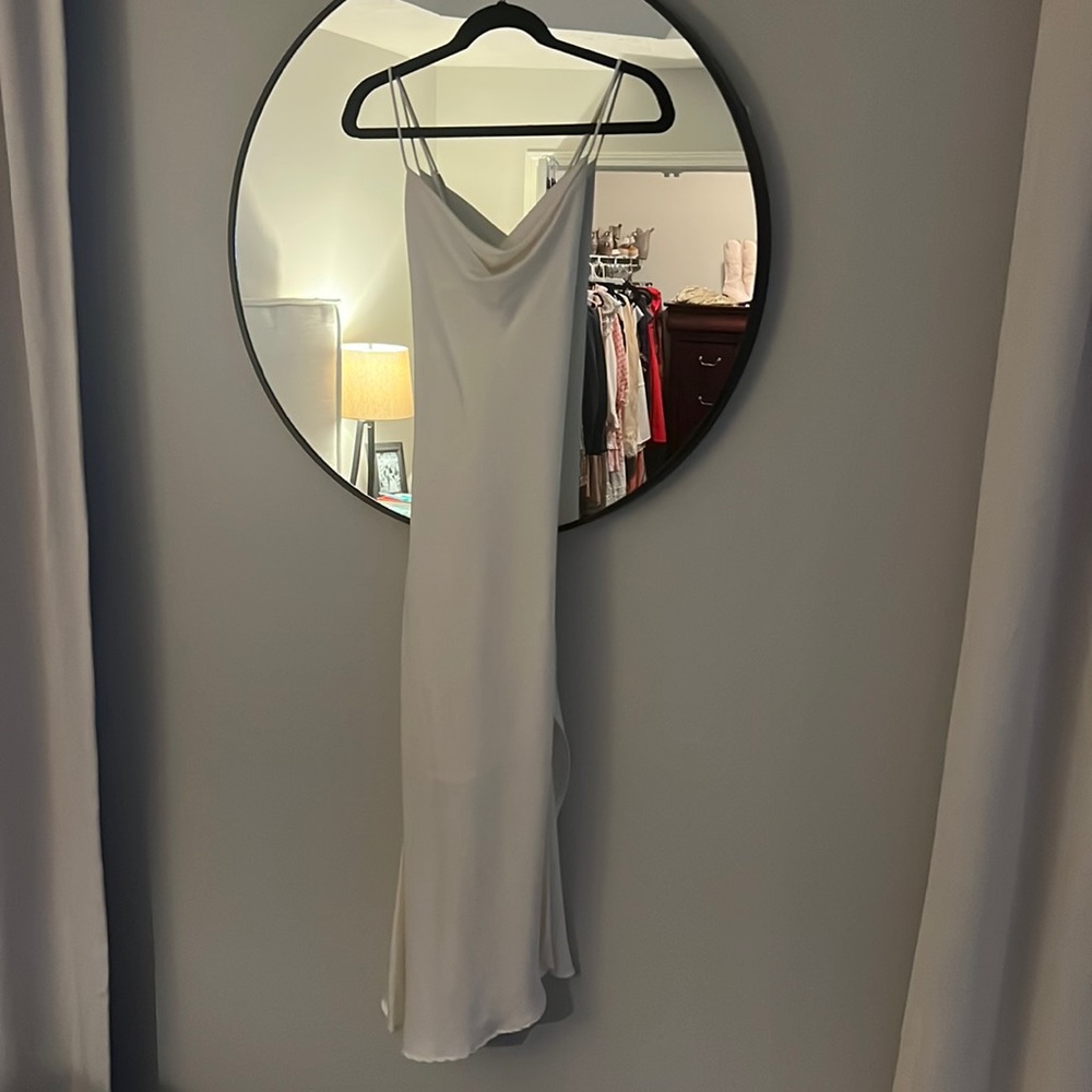 Size Medium ASTR White Satin Dress